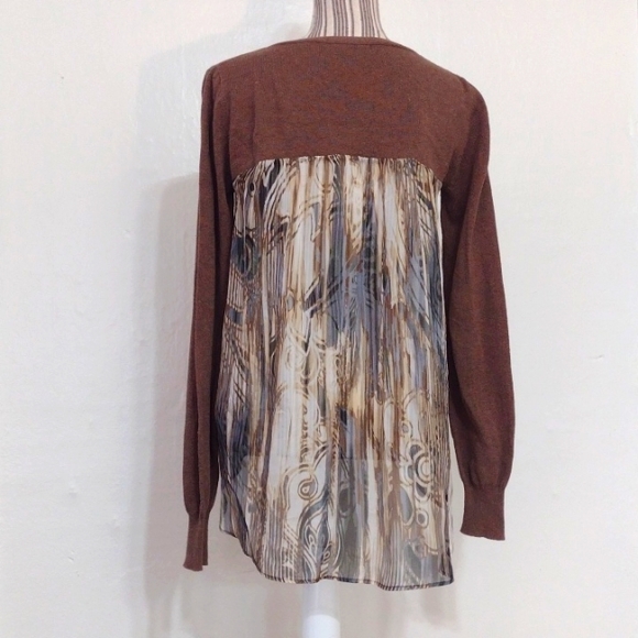 Subtle Luxury Vintage Cashmere Knit Blend Sweater Woven Silk Combo Size S/M - Picture 2 of 12